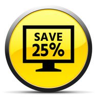 Computer Monitor icon on a round button - CurveSeries N96