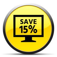 Computer Monitor icon on a round button - CurveSeries N98