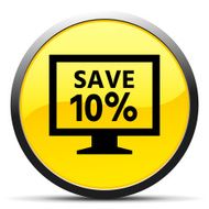 Computer Monitor icon on a round button - CurveSeries N99