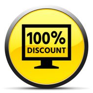 Computer Monitor icon on a round button - CurveSeries N101