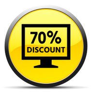 Computer Monitor icon on a round button - CurveSeries N107