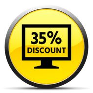 Computer Monitor icon on a round button - CurveSeries N114