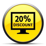Computer Monitor icon on a round button - CurveSeries N117