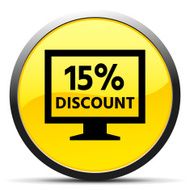 Computer Monitor icon on a round button - CurveSeries N118