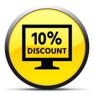 Computer Monitor icon on a round button - CurveSeries N119