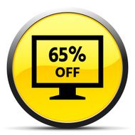 Computer Monitor icon on a round button - CurveSeries N124