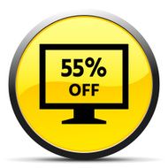 Computer Monitor icon on a round button - CurveSeries N125