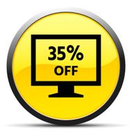 Computer Monitor icon on a round button - CurveSeries N127