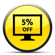 Computer Monitor icon on a round button - CurveSeries N130