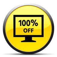 Computer Monitor icon on a round button - CurveSeries N131