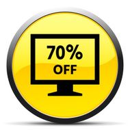 Computer Monitor icon on a round button - CurveSeries N134