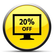 Computer Monitor icon on a round button - CurveSeries N139