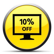 Computer Monitor icon on a round button - CurveSeries N140