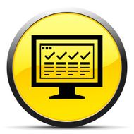 Computer Monitor icon on a round button - CurveSeries N159