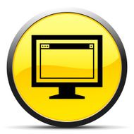 Computer Monitor icon on a round button - CurveSeries N162