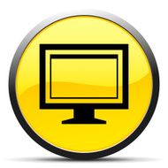 Computer Monitor icon on a round button - CurveSeries N163