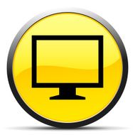 Computer Monitor icon on a round button - CurveSeries N164