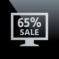 Computer Monitor icon on a black background - CoreSeries N69