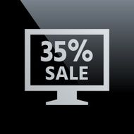 Computer Monitor icon on a black background - CoreSeries N75