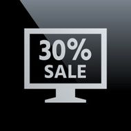 Computer Monitor icon on a black background - CoreSeries N76
