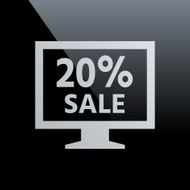 Computer Monitor icon on a black background - CoreSeries N78