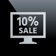 Computer Monitor icon on a black background - CoreSeries N80