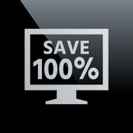 Computer Monitor icon on a black background - CoreSeries N82