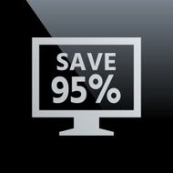 Computer Monitor icon on a black background - CoreSeries N83