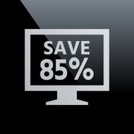 Computer Monitor icon on a black background - CoreSeries N85