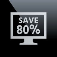 Computer Monitor icon on a black background - CoreSeries N86