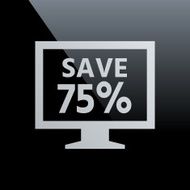 Computer Monitor icon on a black background - CoreSeries N87