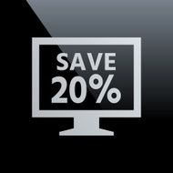 Computer Monitor icon on a black background - CoreSeries N98