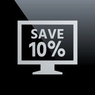 Computer Monitor icon on a black background - CoreSeries N100