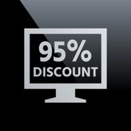 Computer Monitor icon on a black background - CoreSeries N103