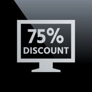 Computer Monitor icon on a black background - CoreSeries N107