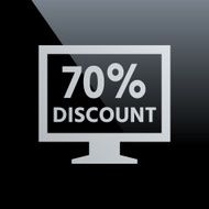 Computer Monitor icon on a black background - CoreSeries N108