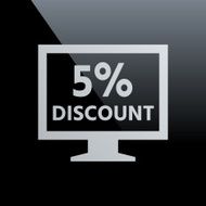 Computer Monitor icon on a black background - CoreSeries N121