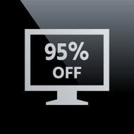 Computer Monitor icon on a black background - CoreSeries N122