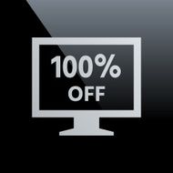 Computer Monitor icon on a black background - CoreSeries N132
