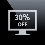 Computer Monitor icon on a black background - CoreSeries N139
