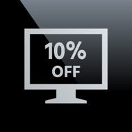 Computer Monitor icon on a black background - CoreSeries N141