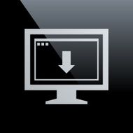Computer Monitor icon on a black background - CoreSeries N143