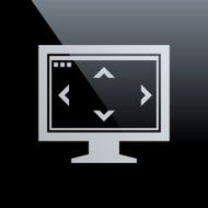 Computer Monitor icon on a black background - CoreSeries N144