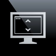 Computer Monitor icon on a black background - CoreSeries N145