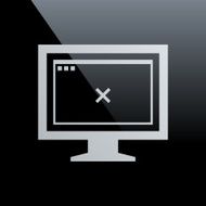 Computer Monitor icon on a black background - CoreSeries N147