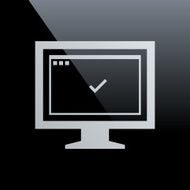 Computer Monitor icon on a black background - CoreSeries N148