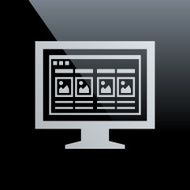 Computer Monitor icon on a black background - CoreSeries N150