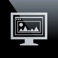 Computer Monitor icon on a black background - CoreSeries N151