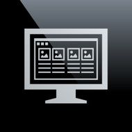 Computer Monitor icon on a black background - CoreSeries N152