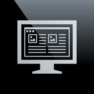 Computer Monitor icon on a black background - CoreSeries N153
